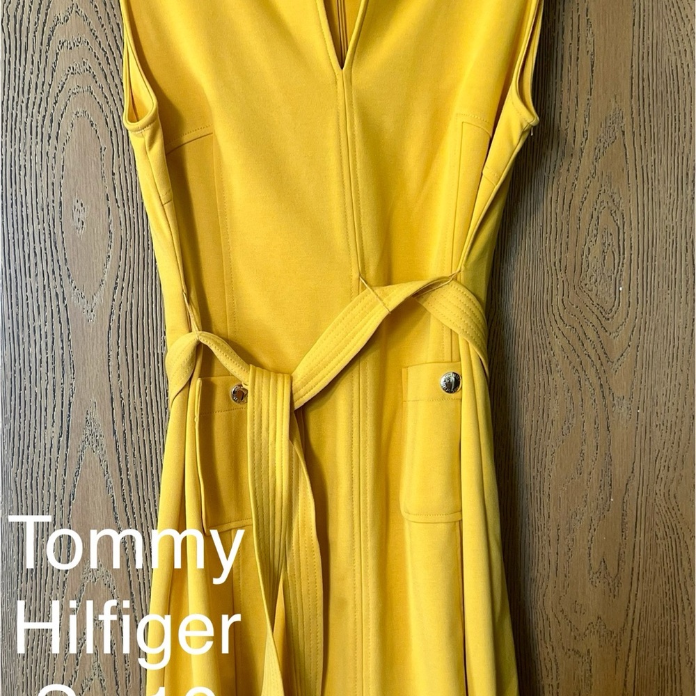 Tommy Hilfiger Yellow Midi Dress